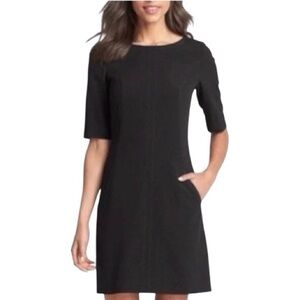 Tahari Arthur S Levine Petite Black Ponte Stretch Mini Dress 12P